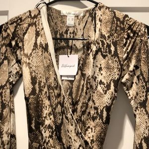 Snake skin silk jumpsuit NEVER WORN